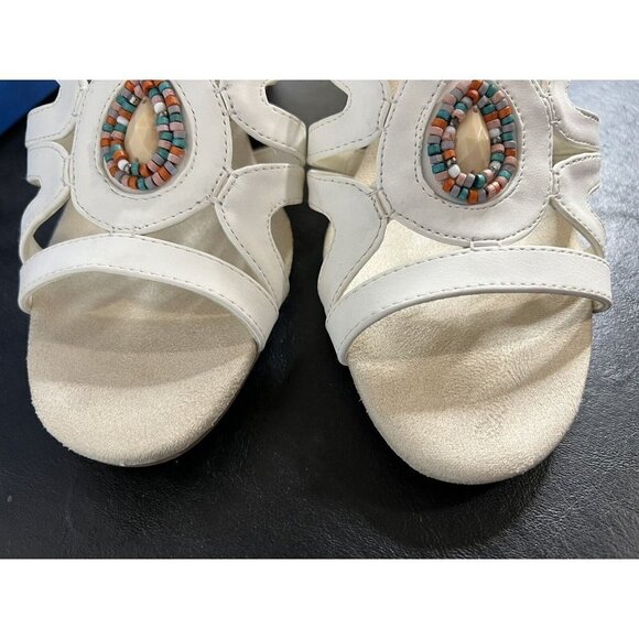 Easy Street Womens Unity Open Toe Casual Platform Sandals White Size 10M - Picture 10 of 16